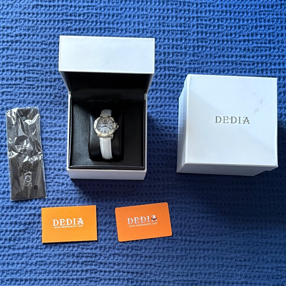 DEDIA Lily L Ladies' Diamond and Leather Watch, Brand New in Box - Picture 7 of 7